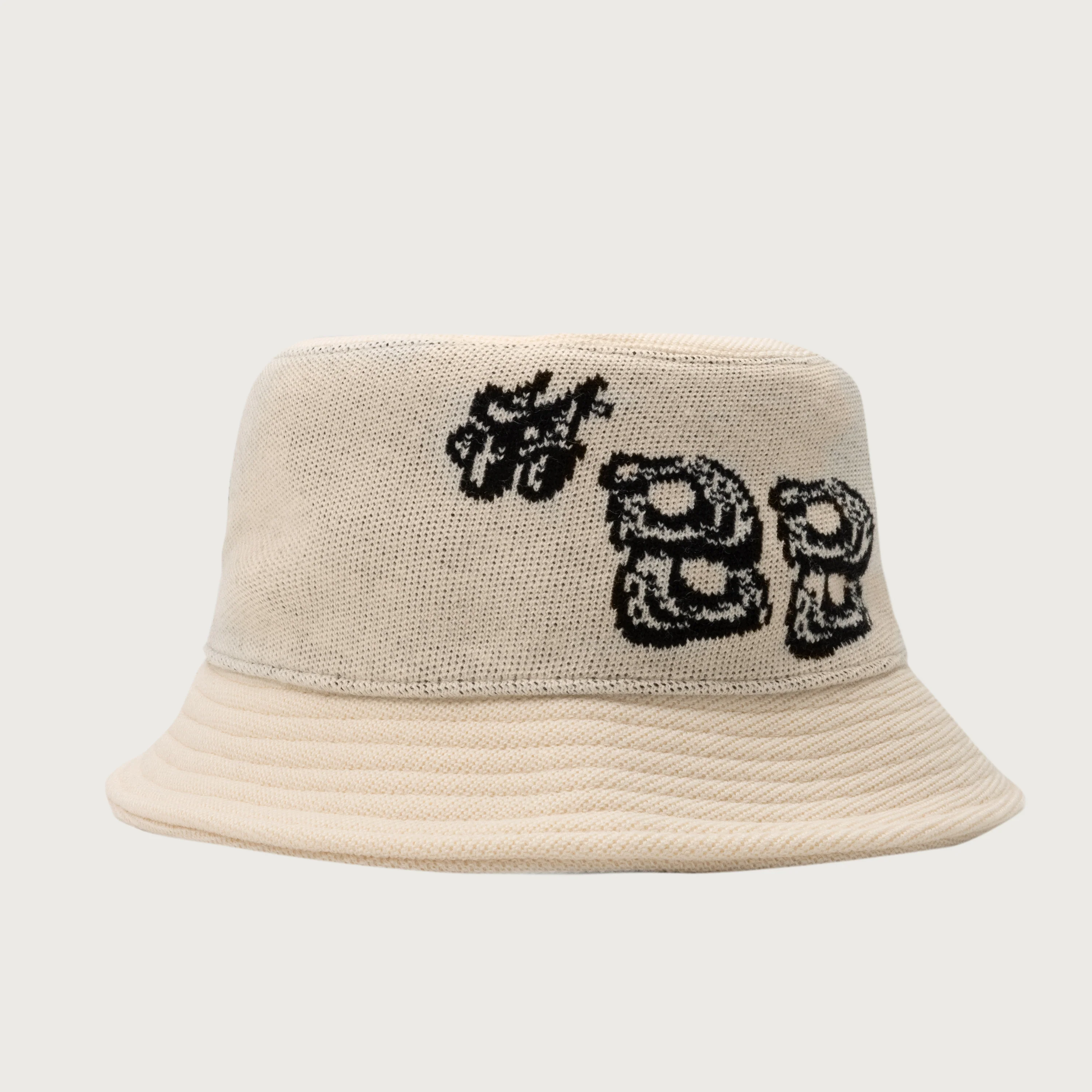 #88 Jacquard Bucket Hat - Bone - Image 3