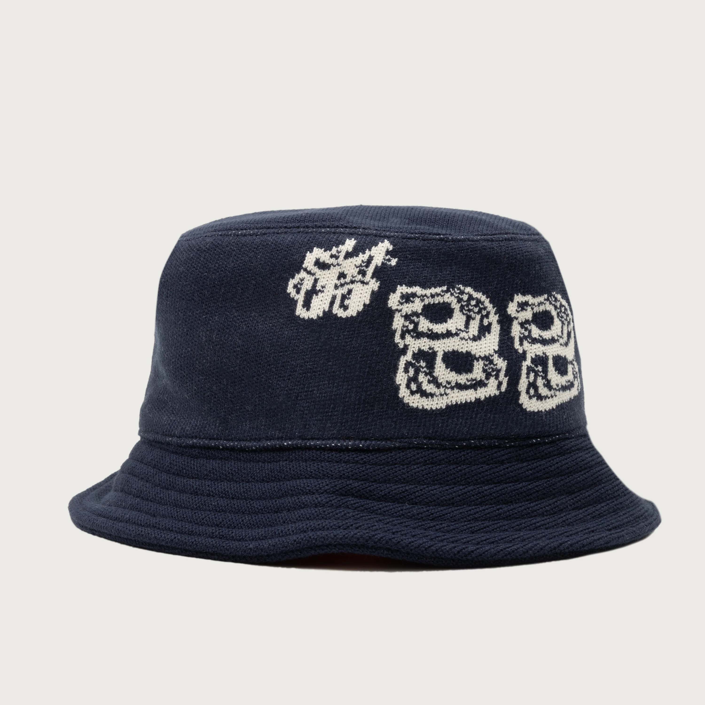 #88 Jacquard Bucket Hat - Navy - Image 3