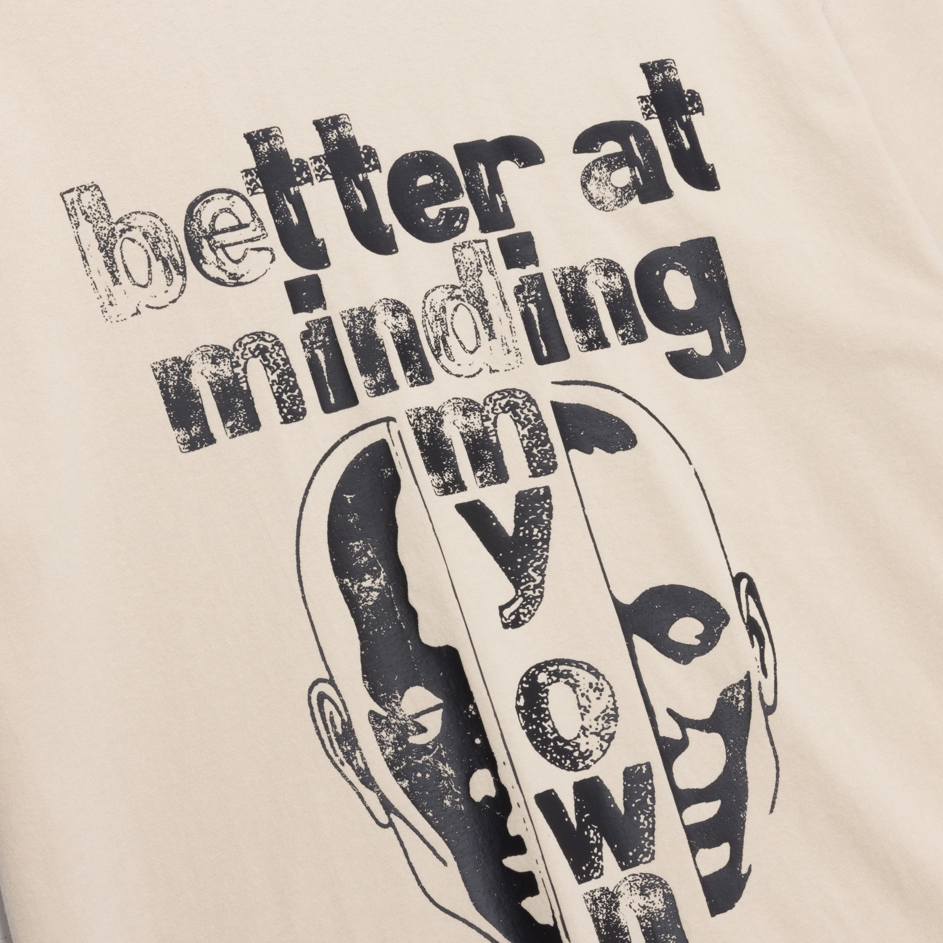 Better At Minding My Own Tee - Taupe - Image 3