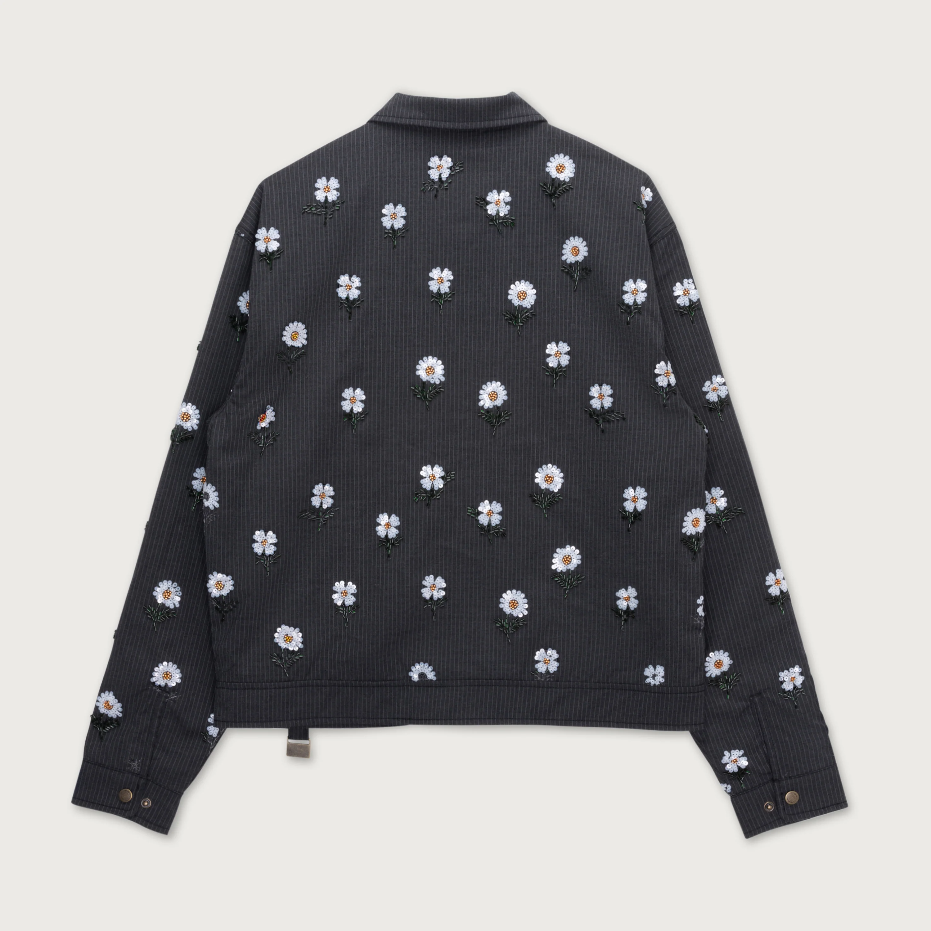 Flowers Beaded Jacket - Black - Image 6