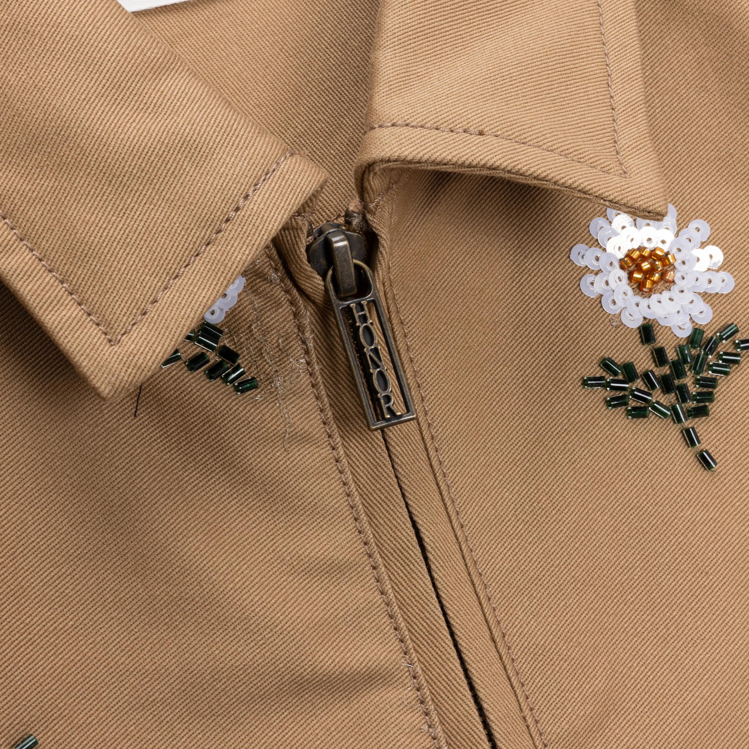 Flowers Beaded Jacket - Taupe - Image 4