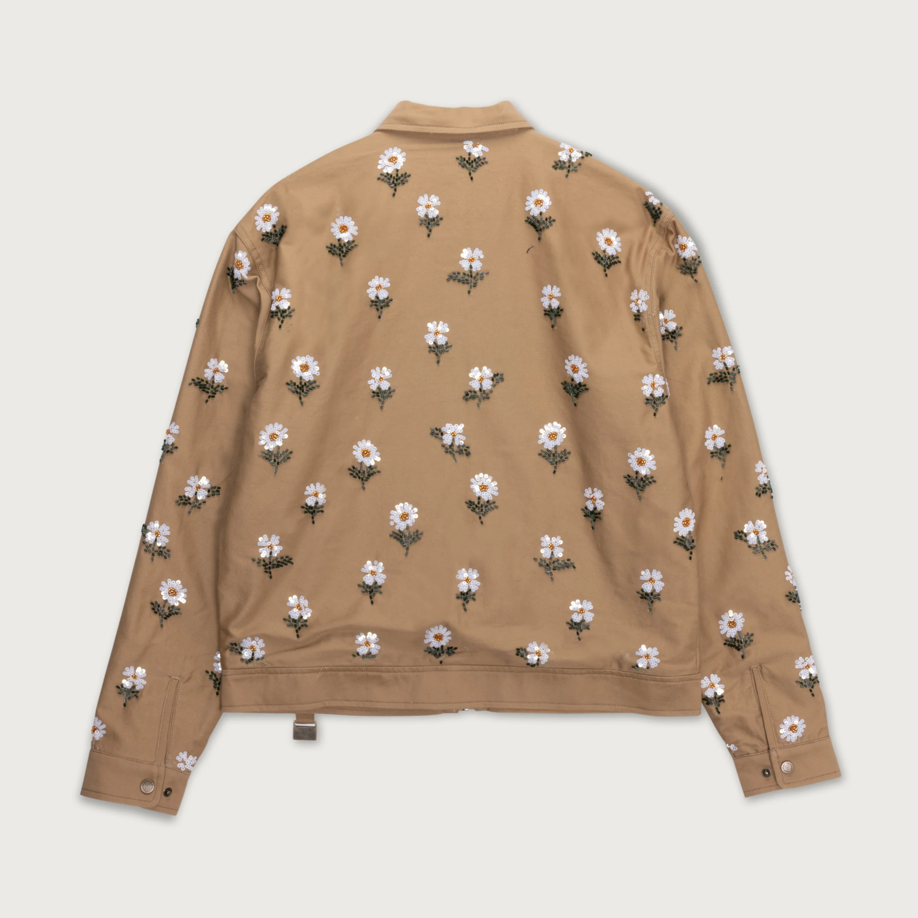 Flowers Beaded Jacket - Taupe - Image 6
