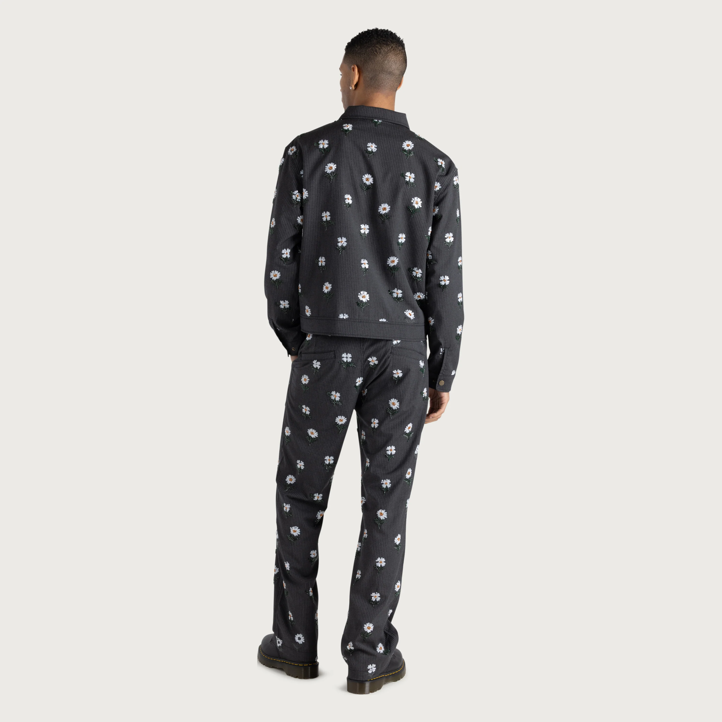 Flowers Beaded Pant - Black - Image 3