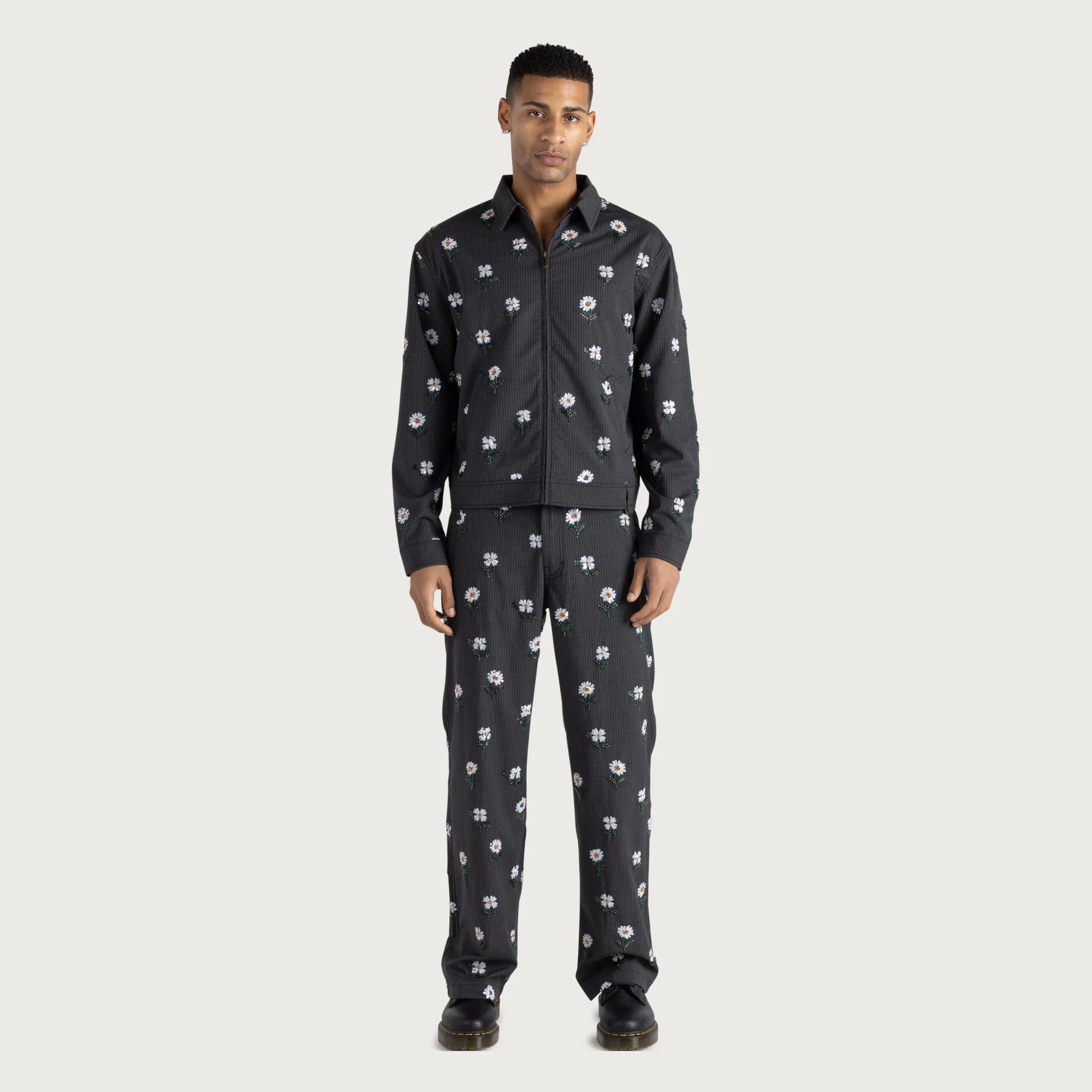 Flowers Beaded Pant - Black - Image 6