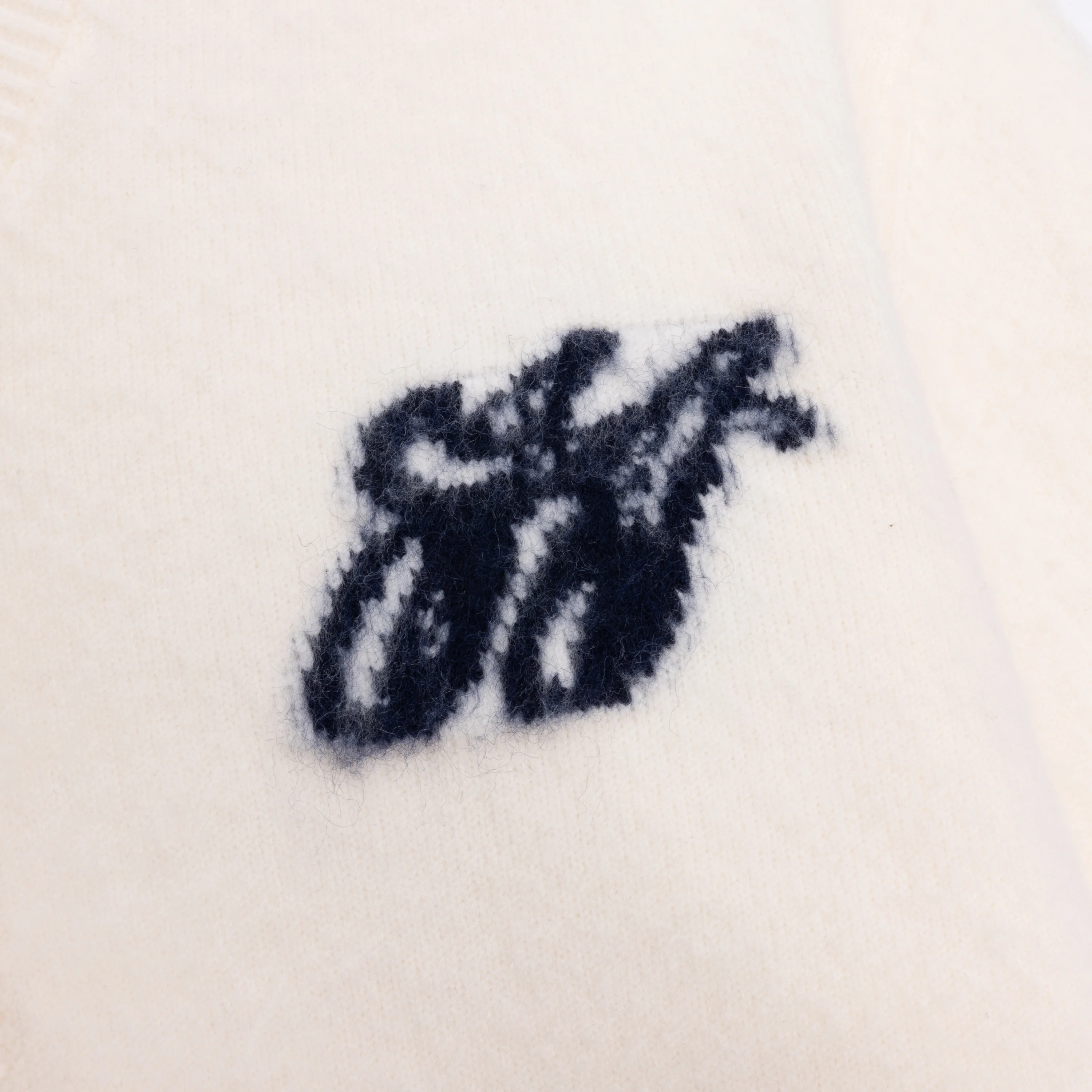 H Brushed Knit Cardigan - Bone - Image 4
