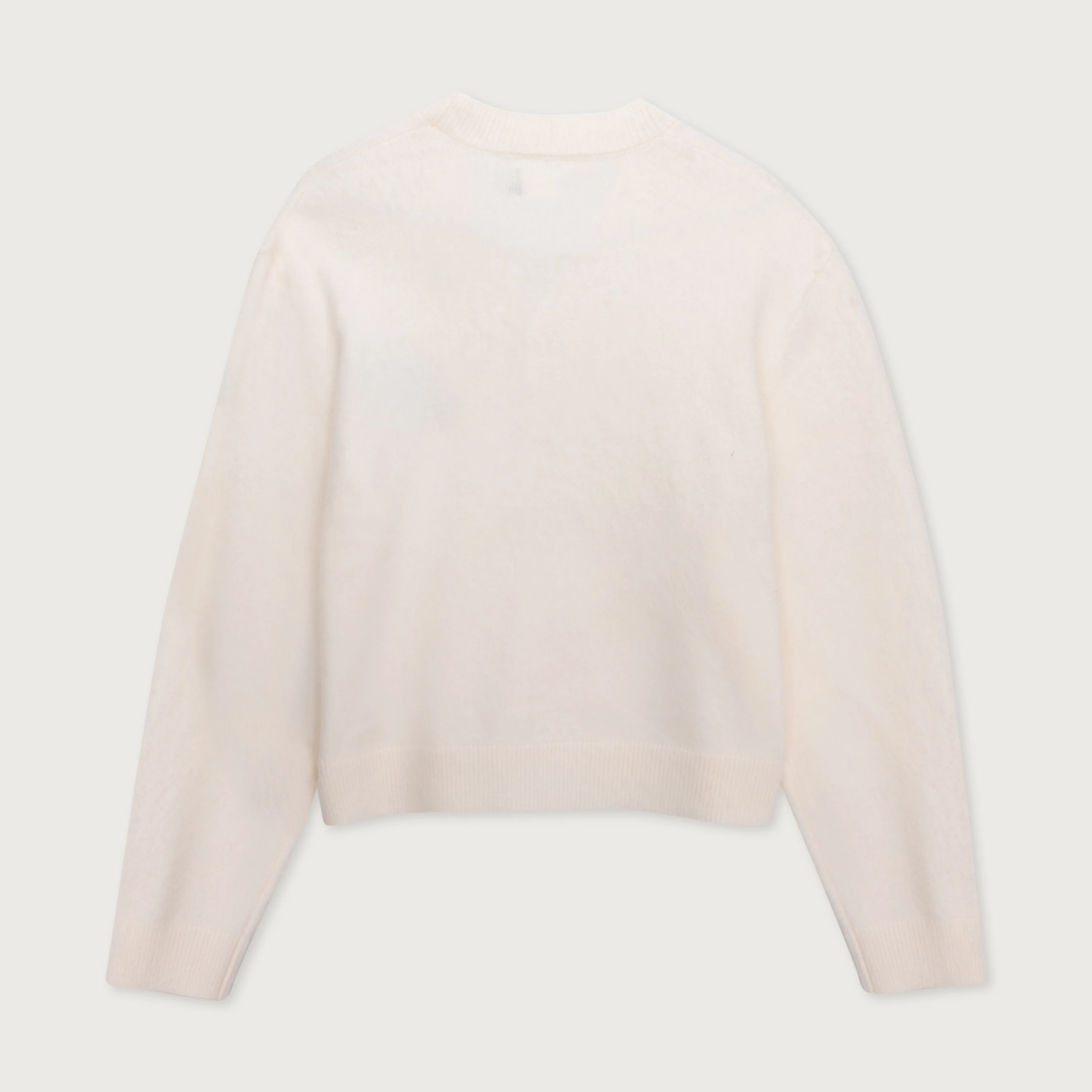 H Brushed Knit Cardigan - Bone - Image 5