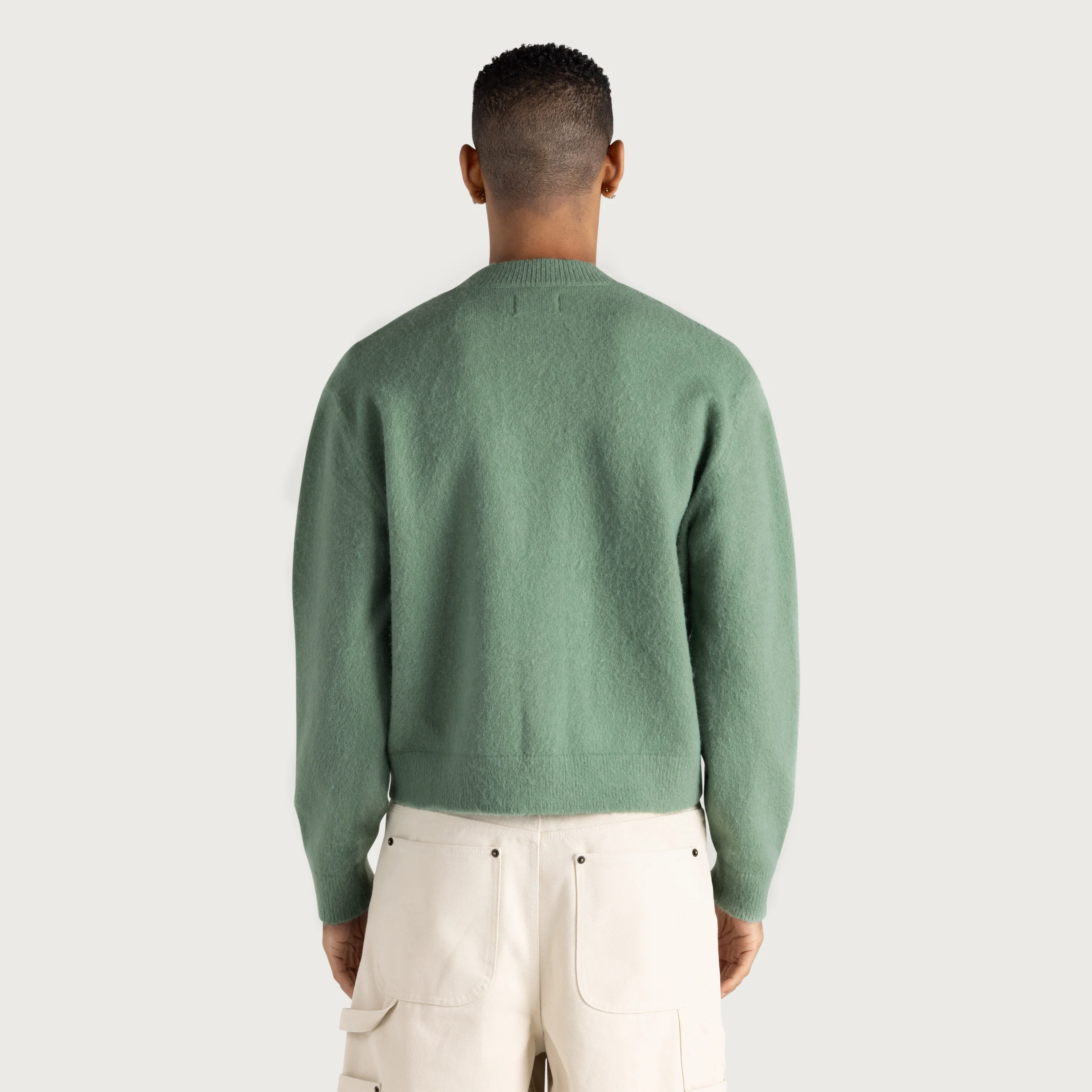 H Brushed Knit Cardigan - Mint - Image 3