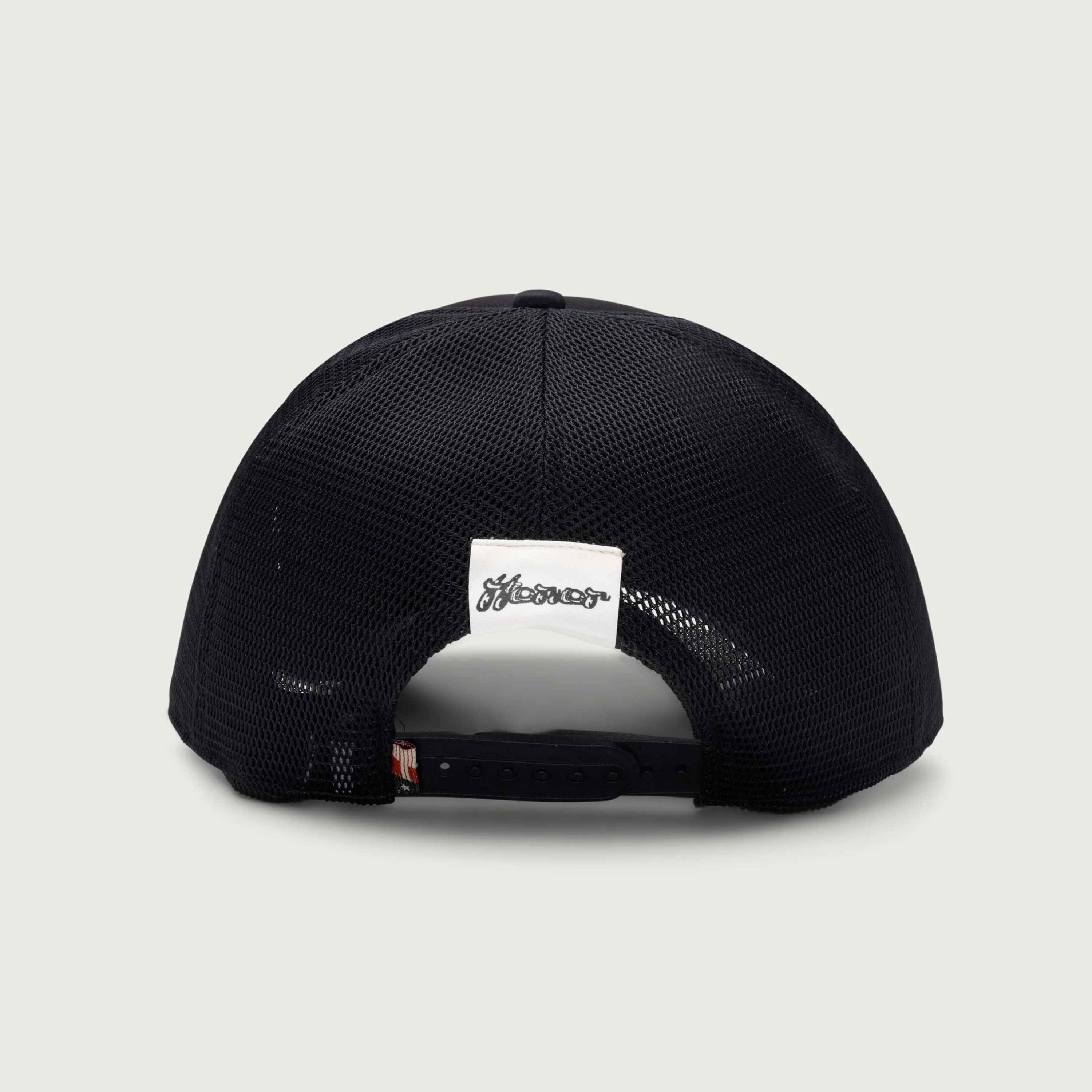 H Patch Trucker Cap - Black - Image 3