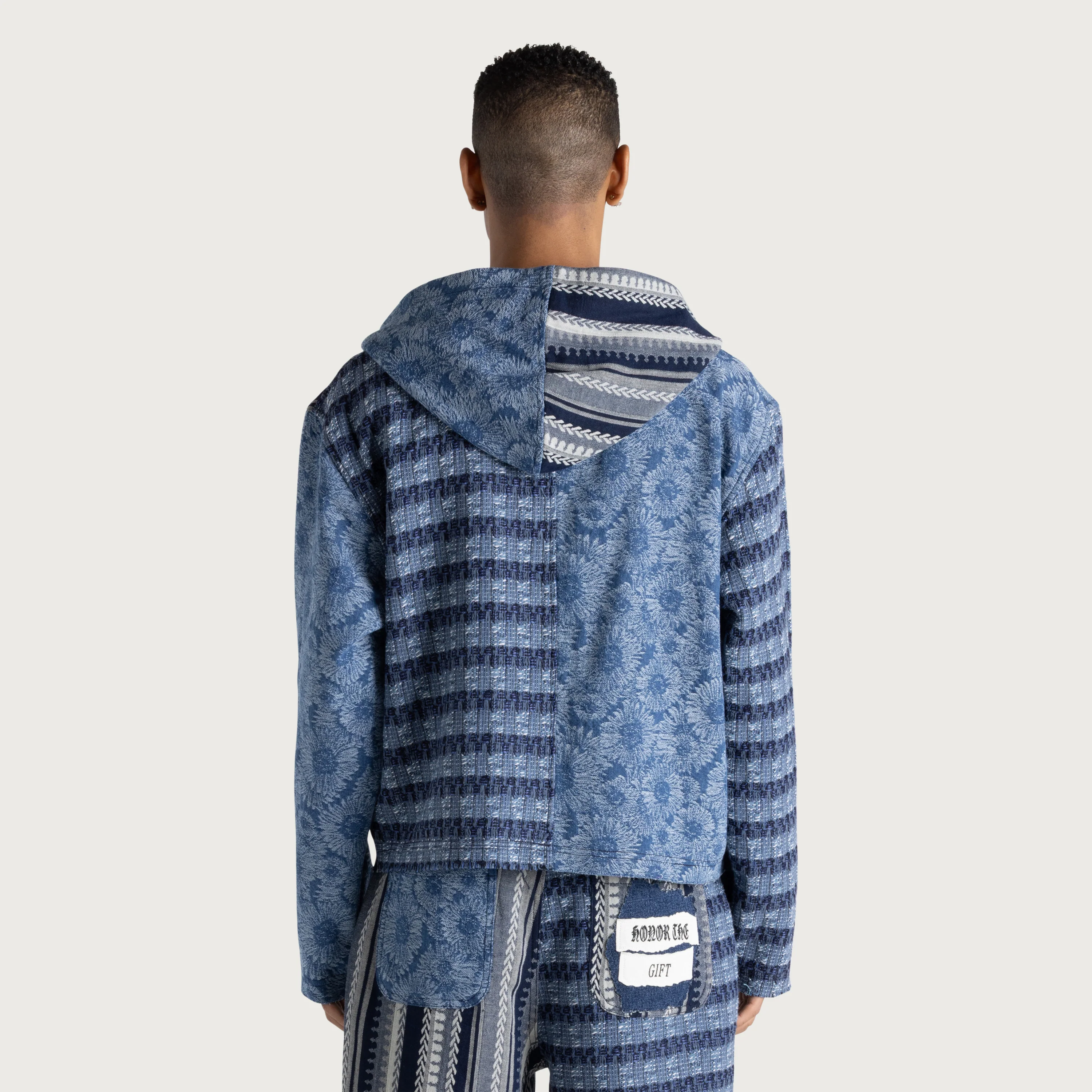 Indigo Tapestry Hoodie - Indigo - Image 9