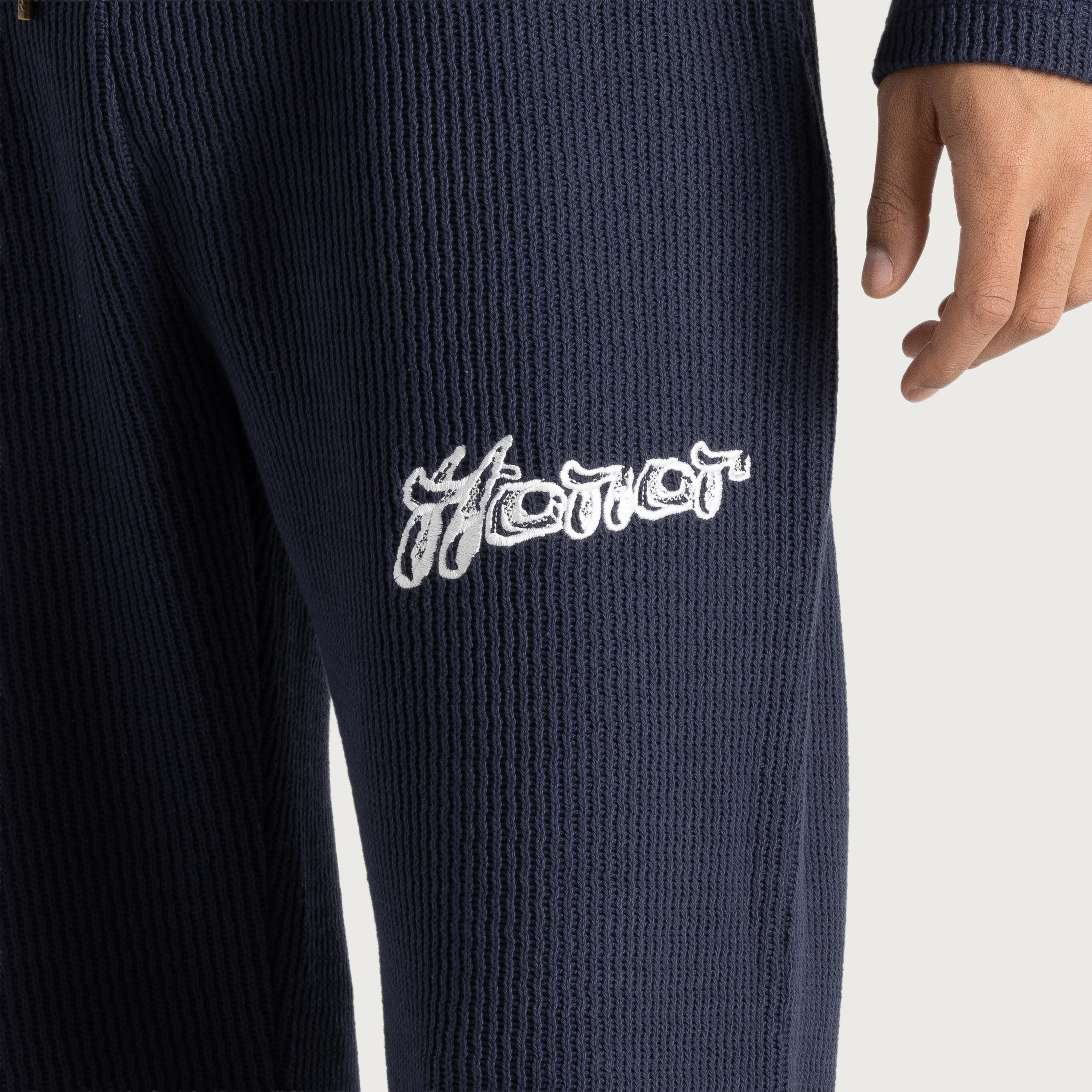 Wavy Knit Pant - Navy - Image 6