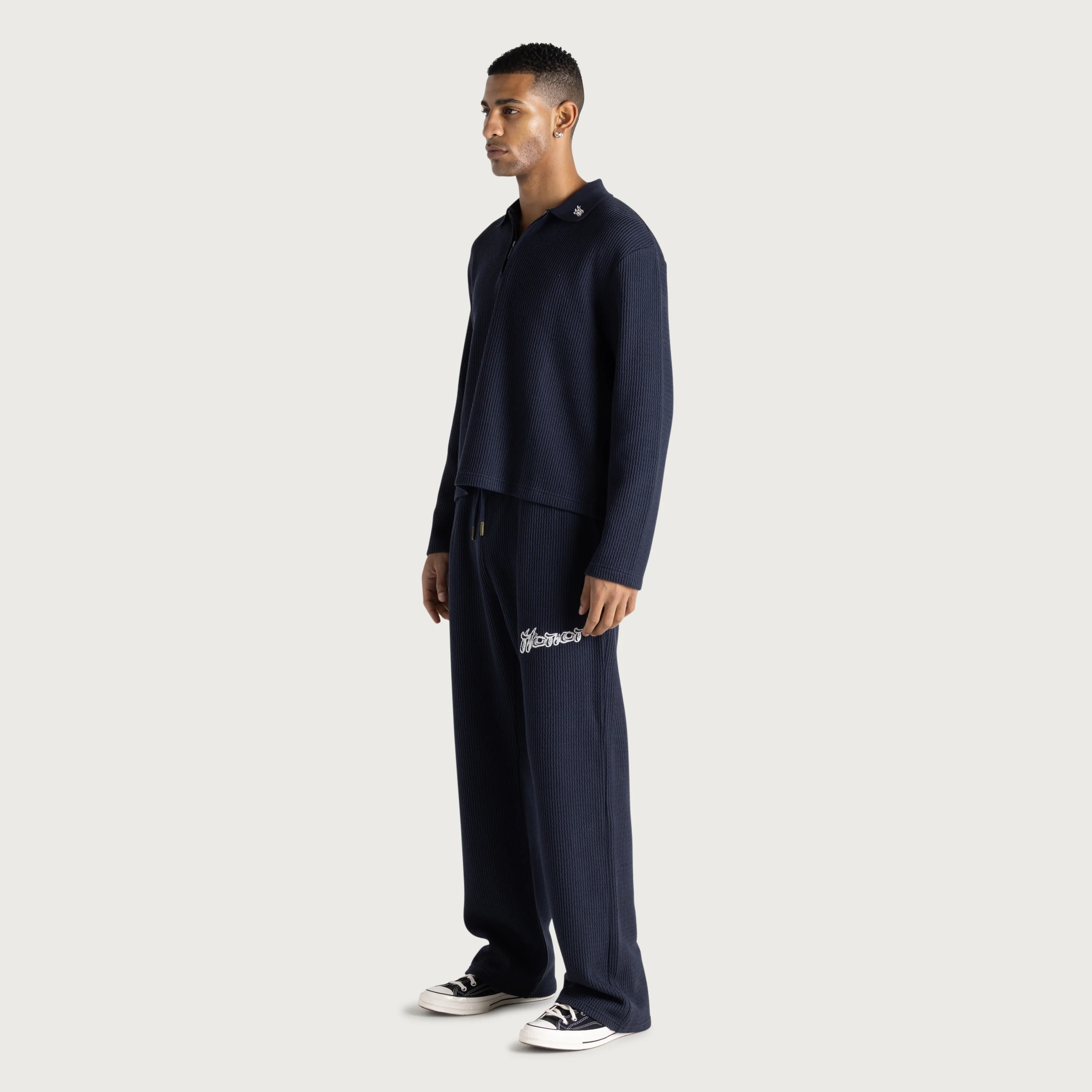 Wavy Knit Pant - Navy - Image 7