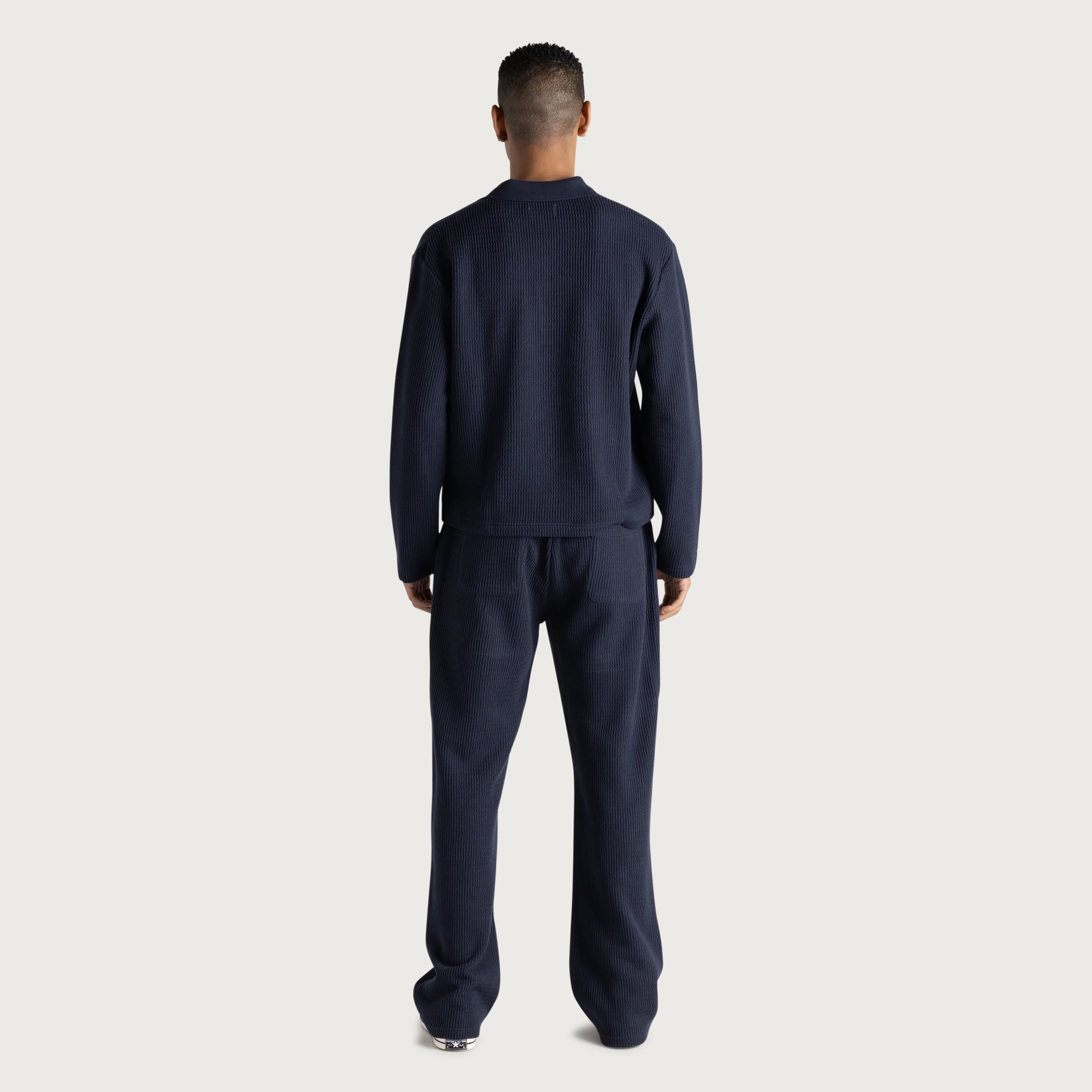 Wavy Knit Pant - Navy - Image 9