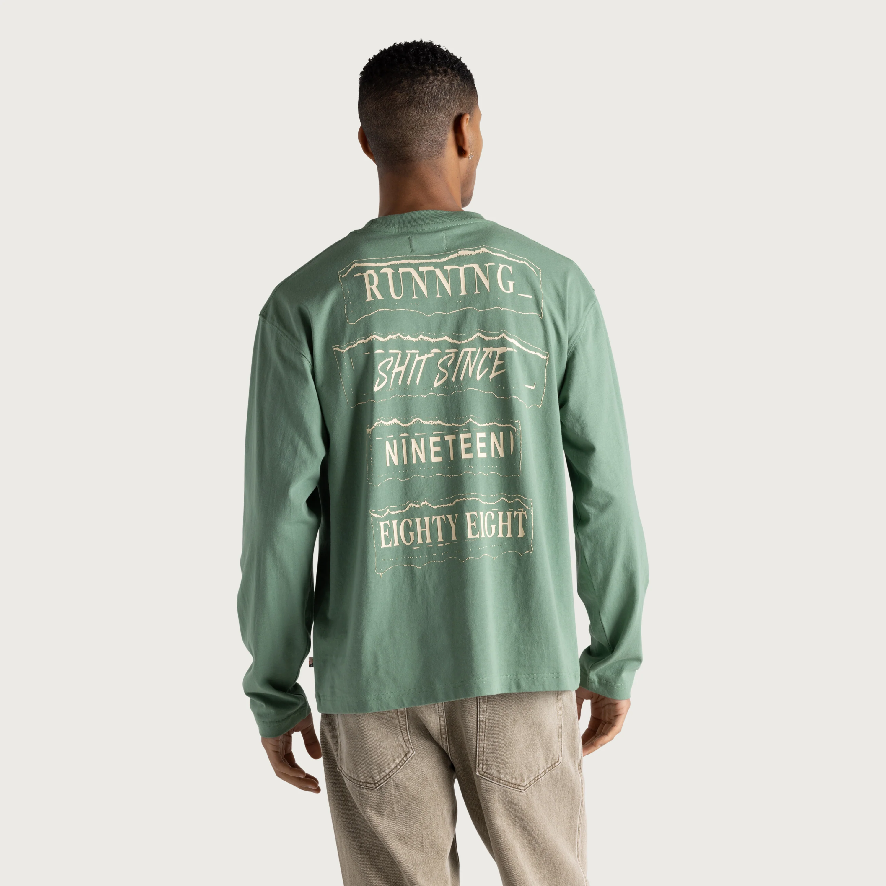 Running Shit L/S Tee - Mint - Image 3