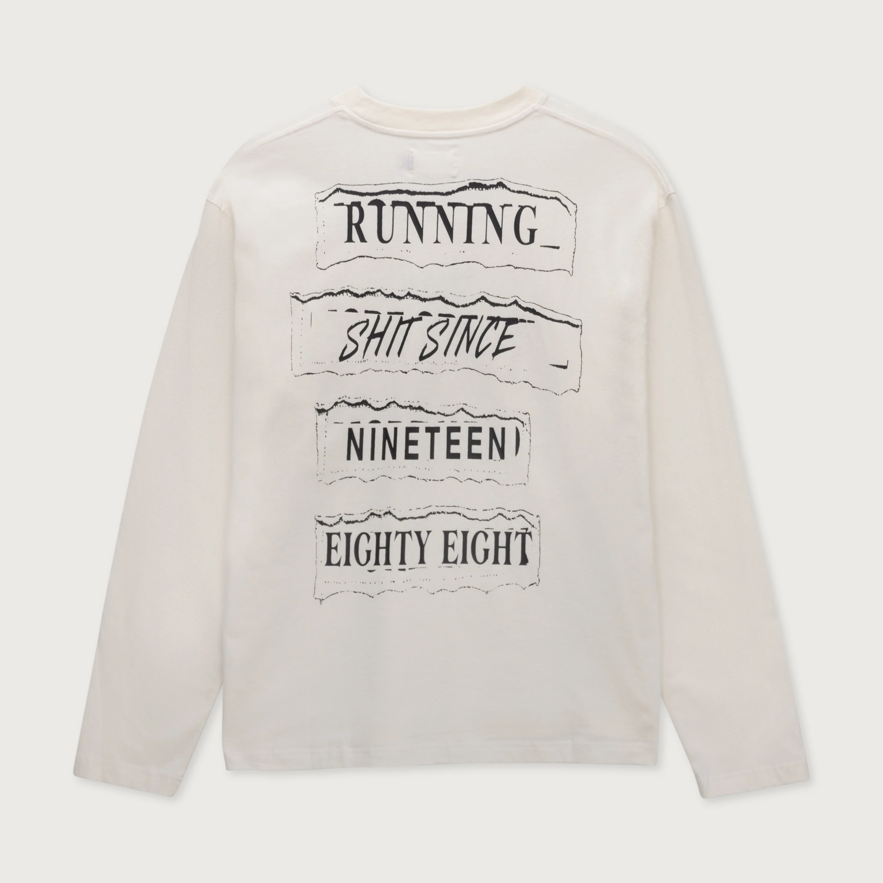 Running Shit L/S Tee - White - Image 5