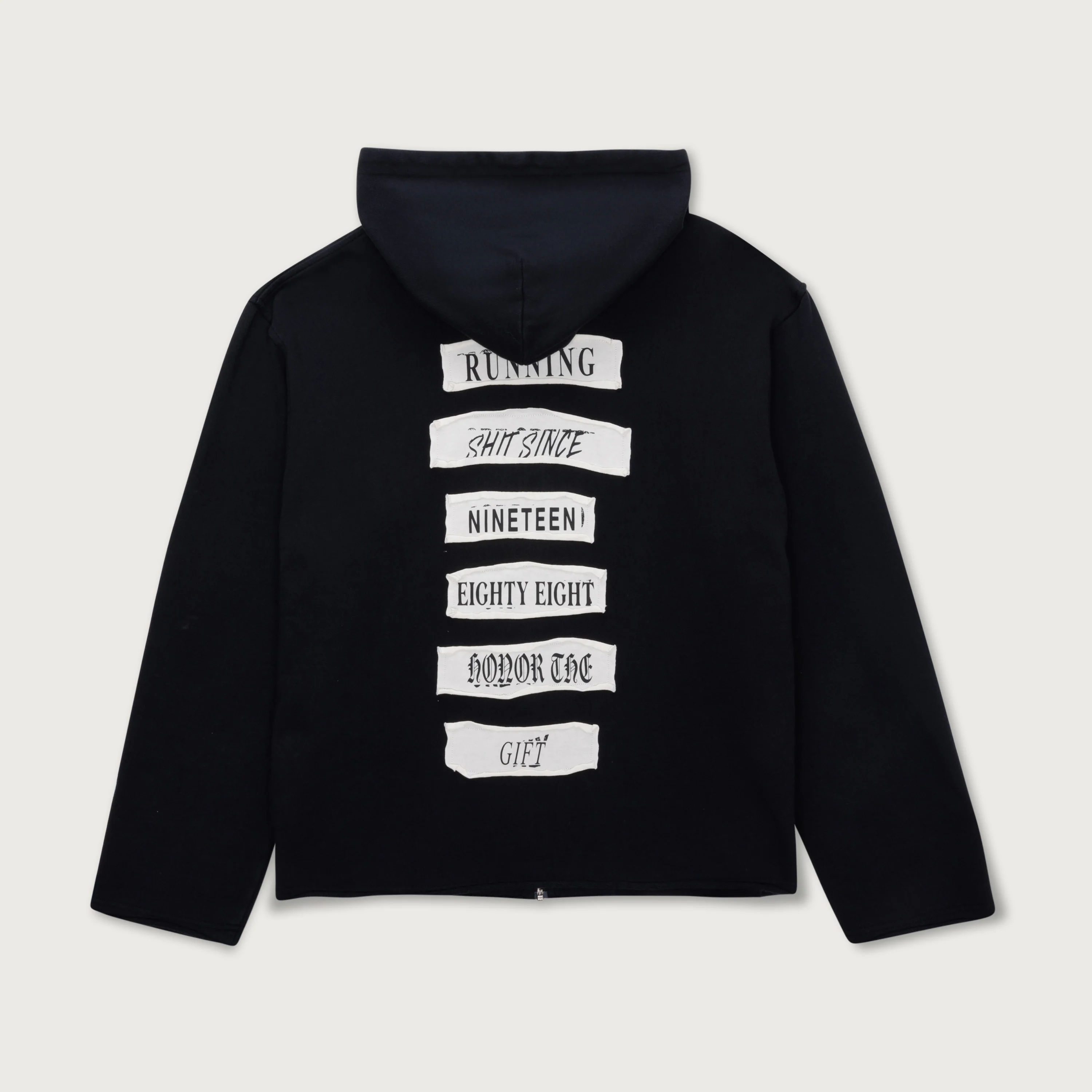 Running Shit Since 1988 Zip Hoodie - Black - Image 4