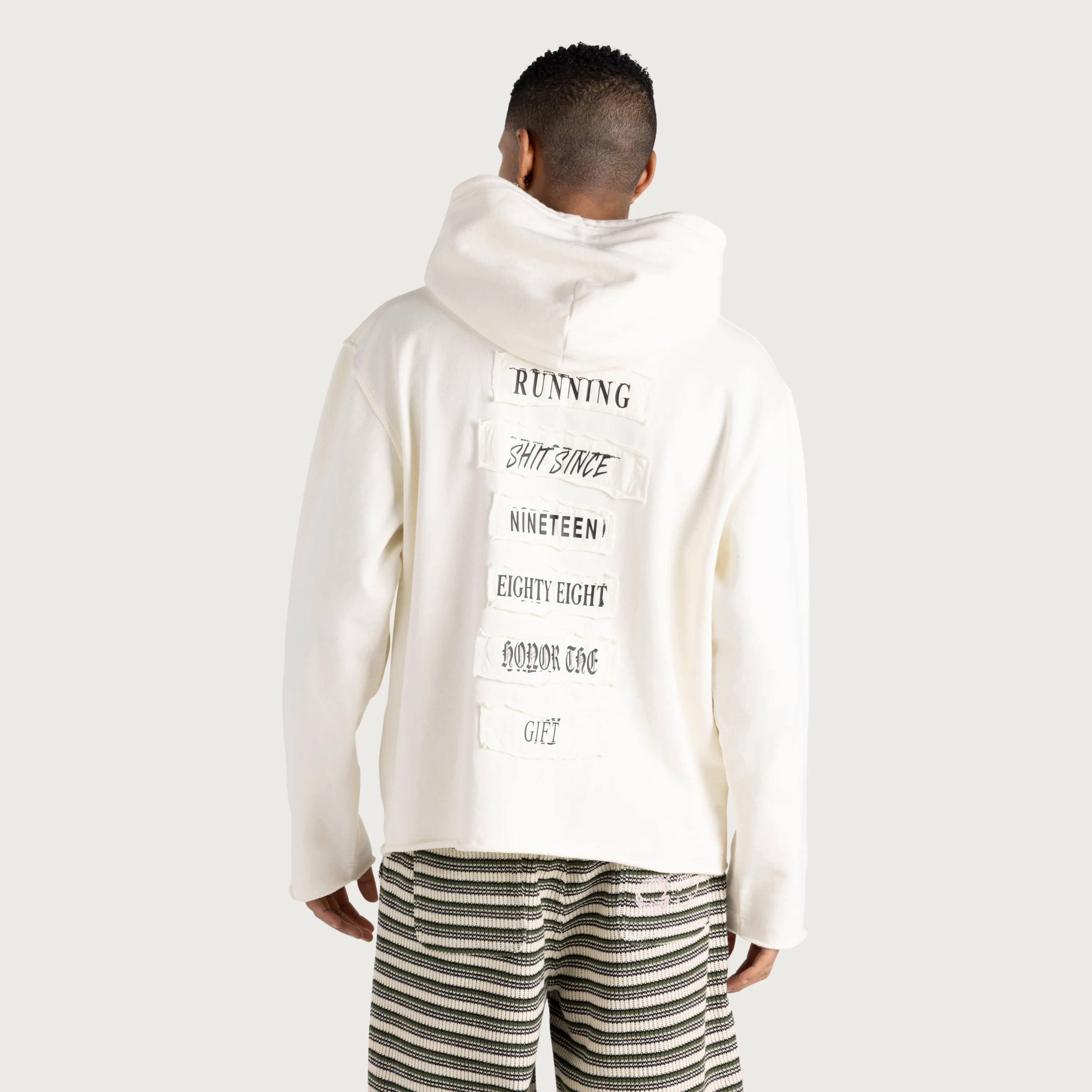 Running Shit Since 1988 Zip Hoodie - White - Image 3