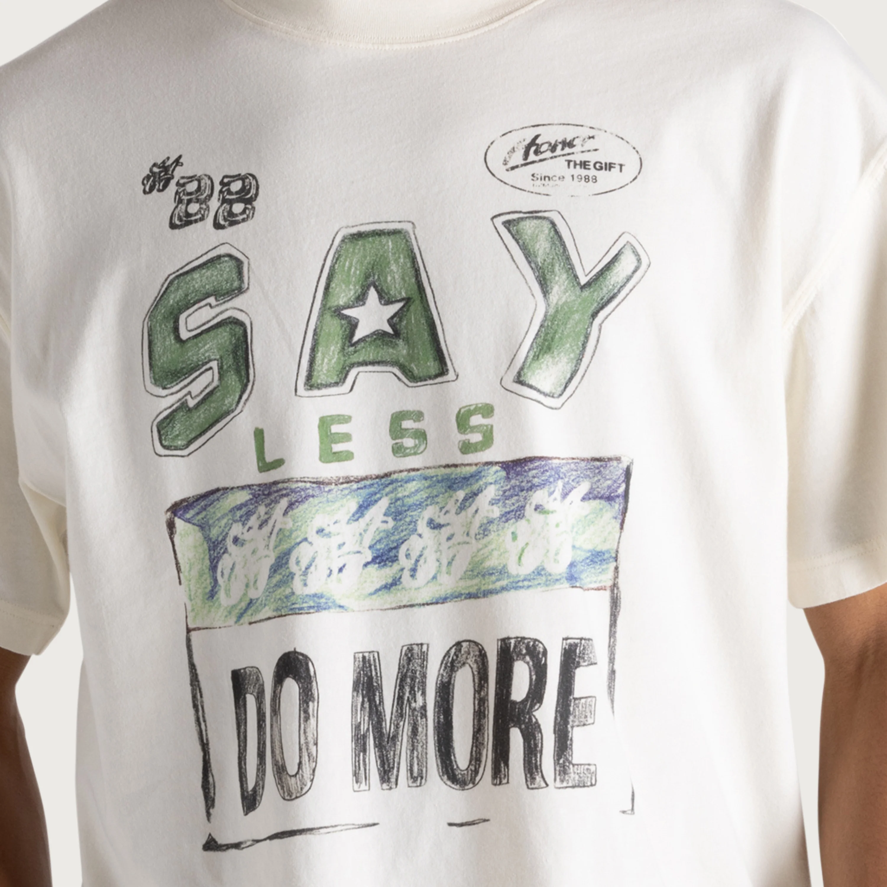Say Less Do More Tee - White - Image 3