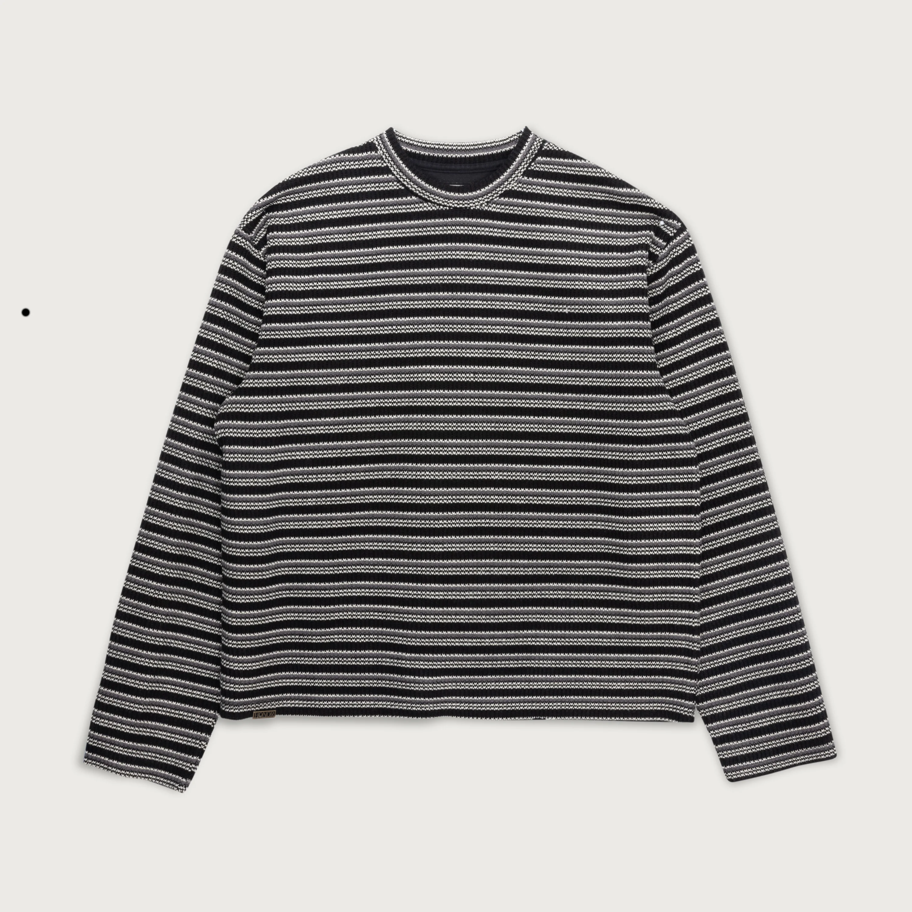 Speak Striped Crew - Black - Image 2