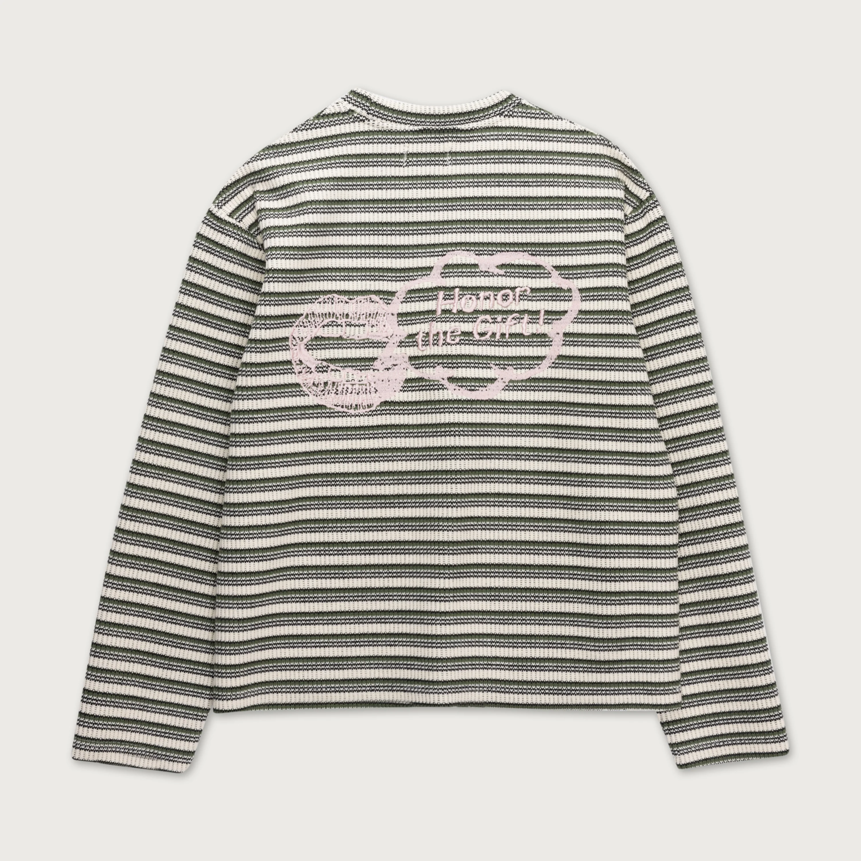 Speak Striped Crew - Olive - Image 4