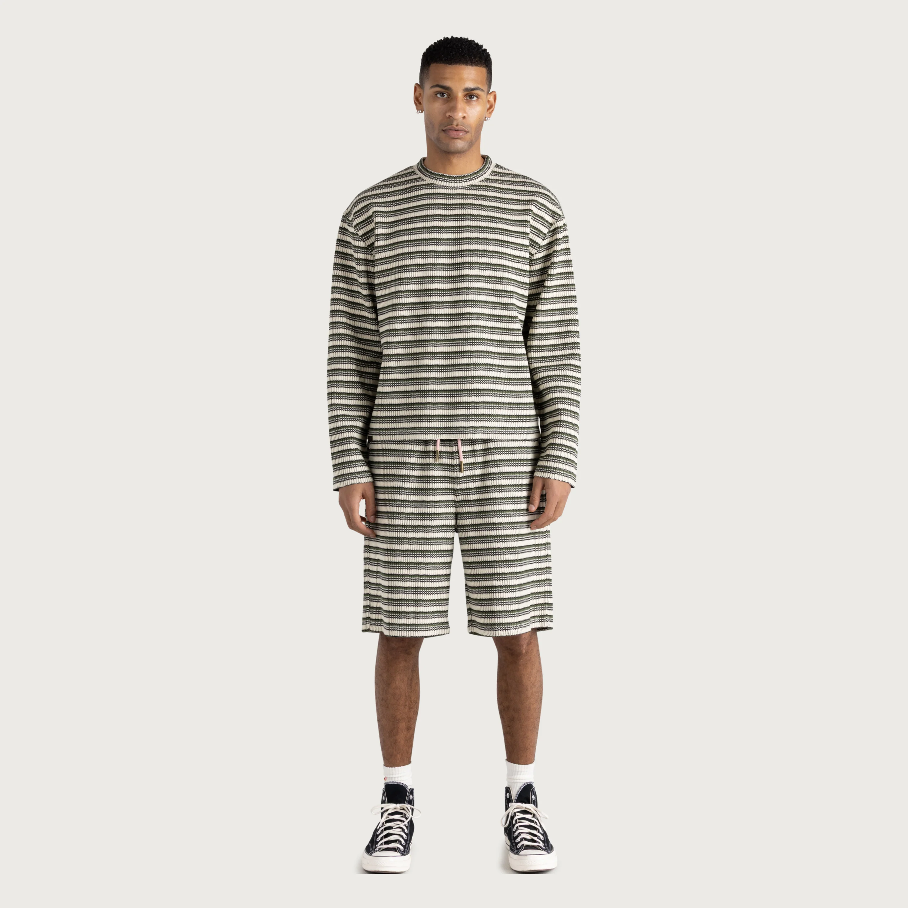 Speak Striped Short - Olive - Image 3