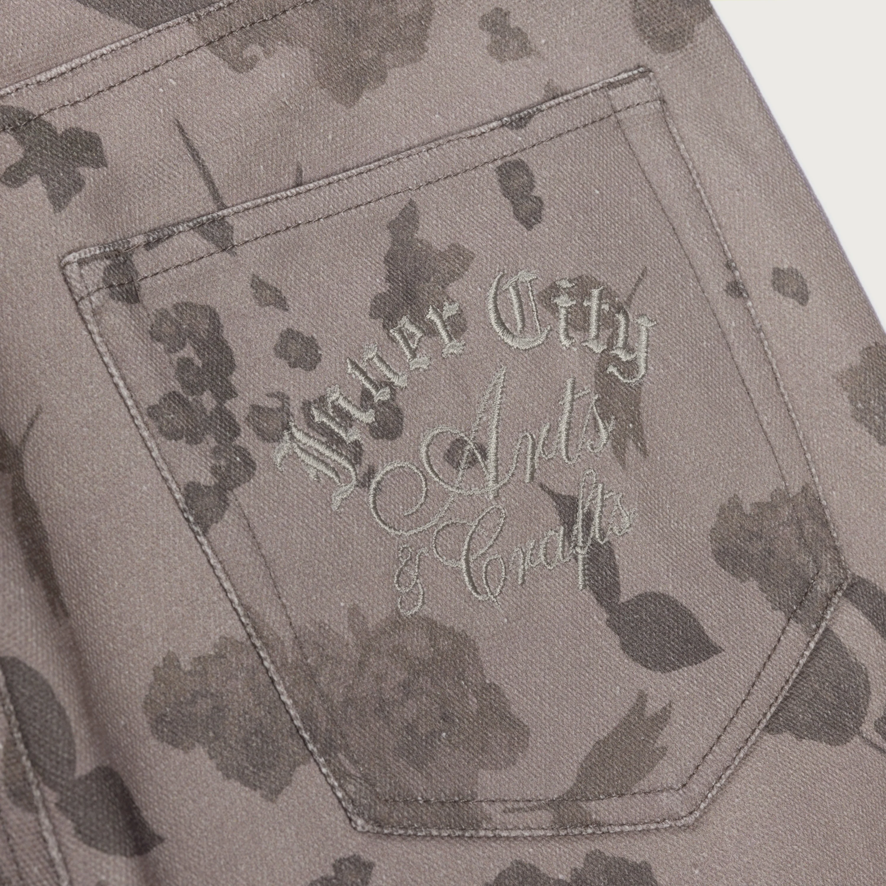Tonal Floral Pant - Pebble - Image 7