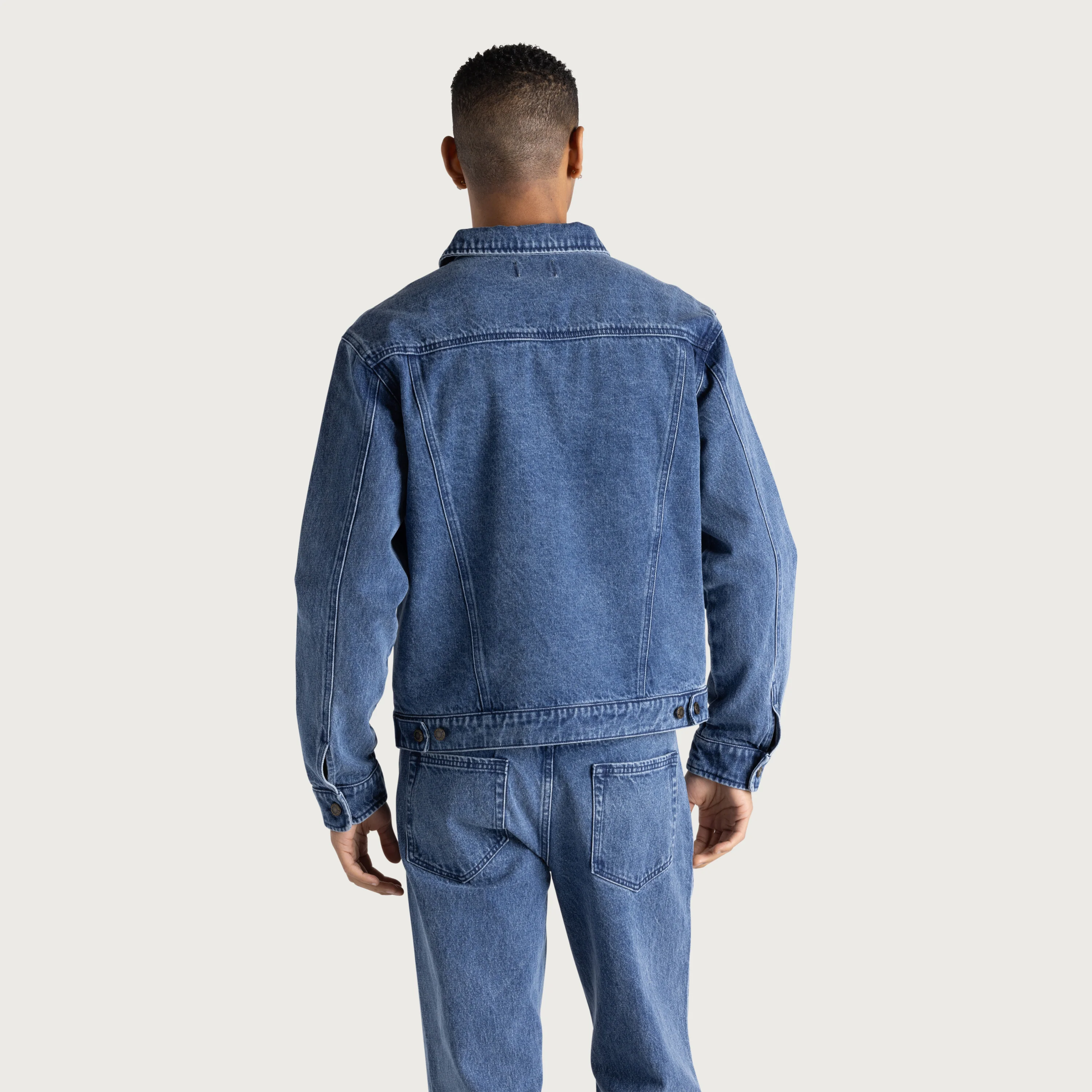 Washed Twill Trucker - Indigo - Image 3