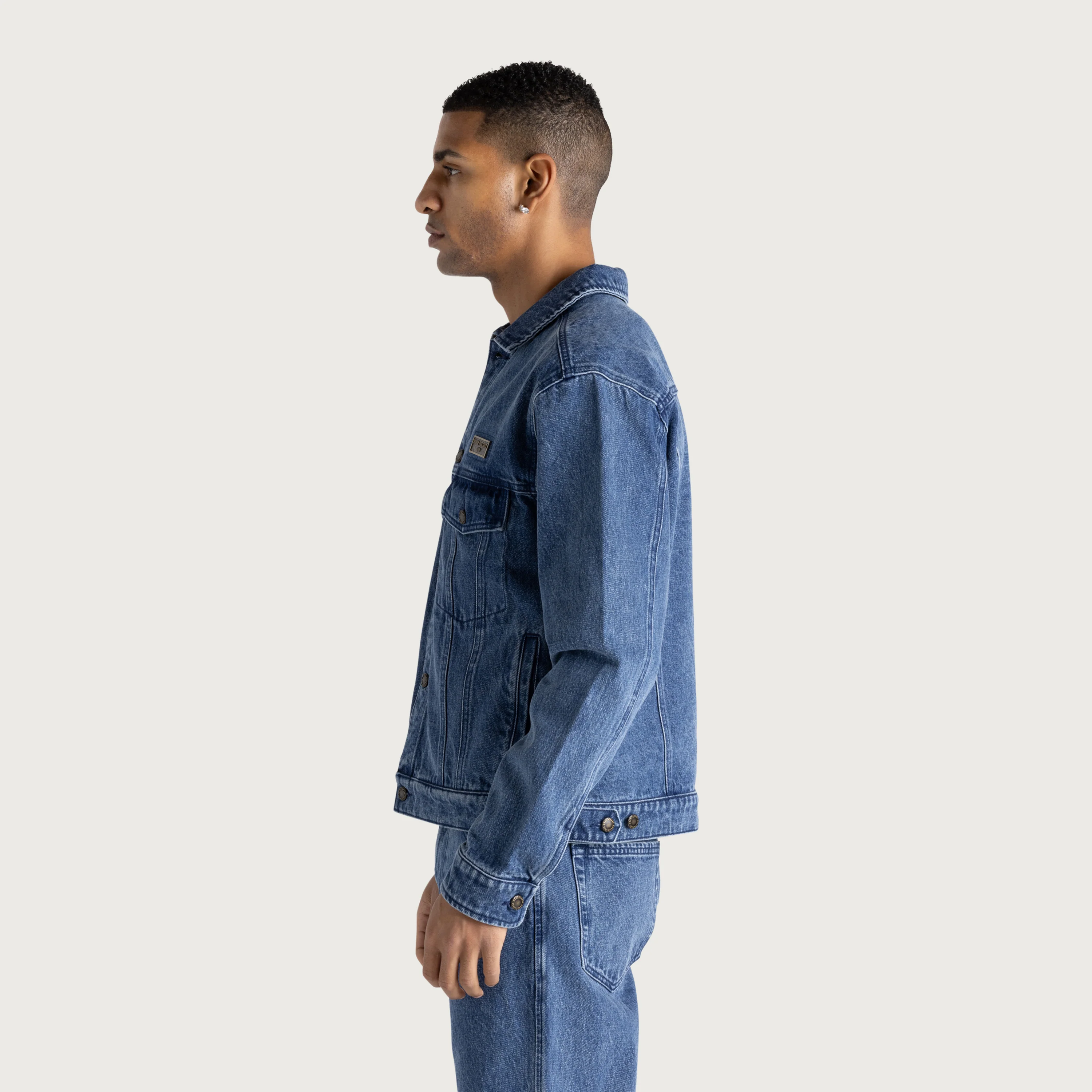 Washed Twill Trucker - Indigo - Image 4
