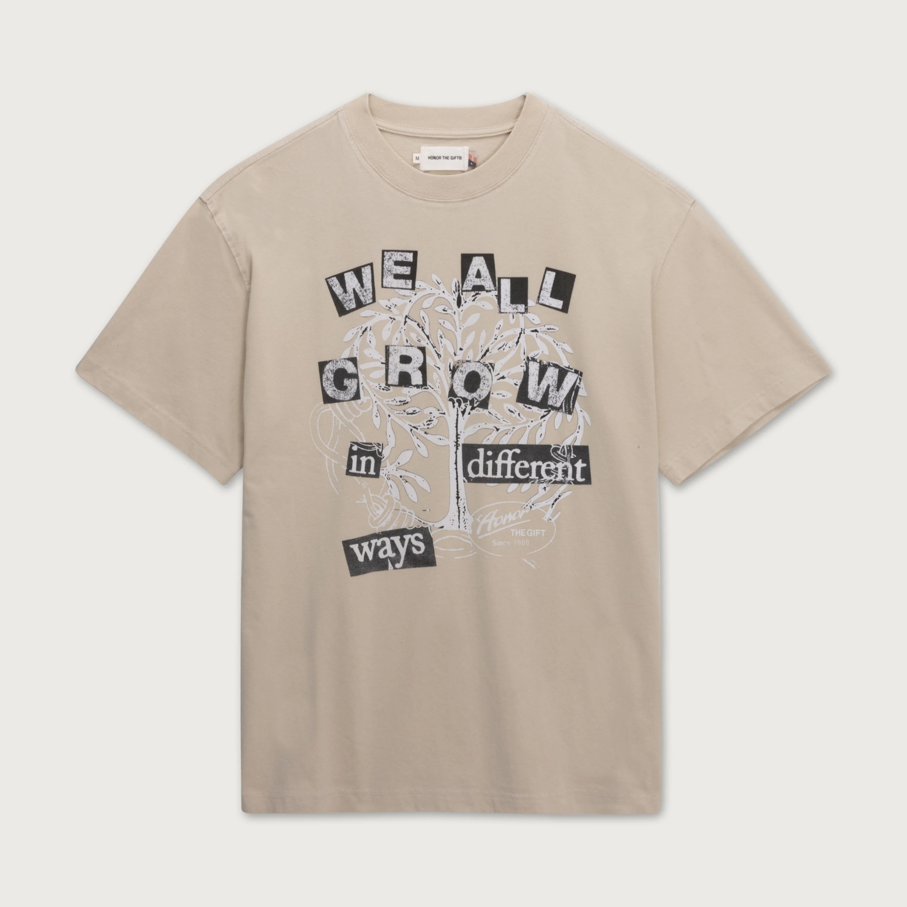 We All Grow Tee - Taupe - Image 2