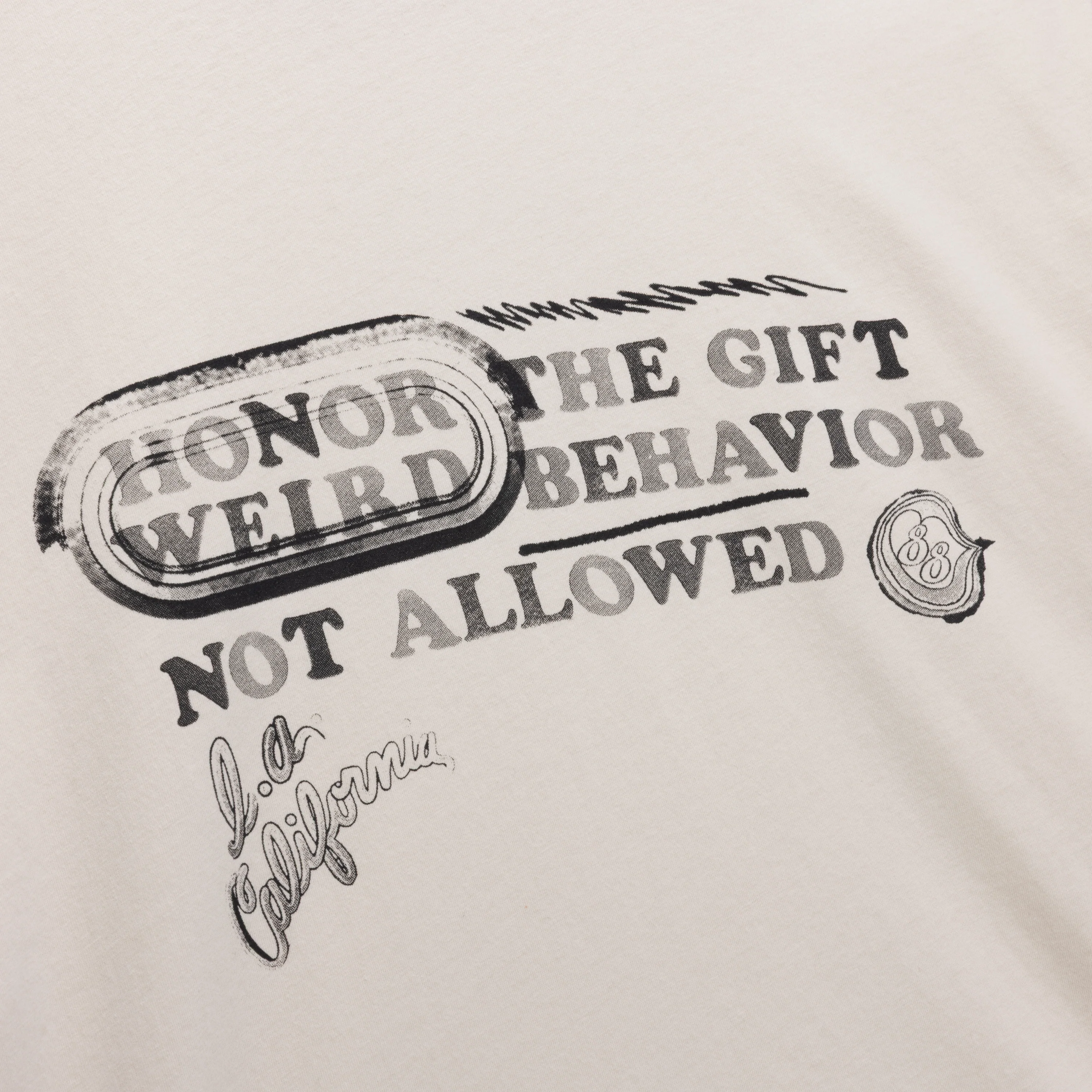Weird Behavior S/S Tee - Taupe - Image 3